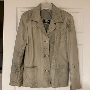 Vintage Genuine grey leather jacket size large